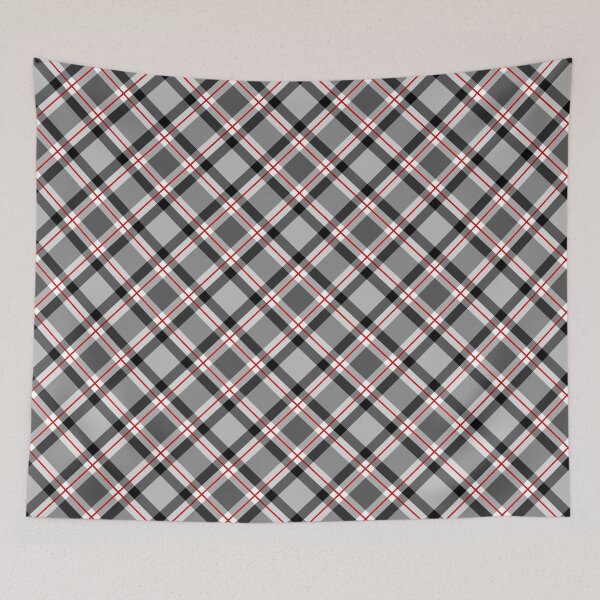 Item preview, Large Modern Plaid, Black, White, Gray and Red designed and sold by Marymarice.