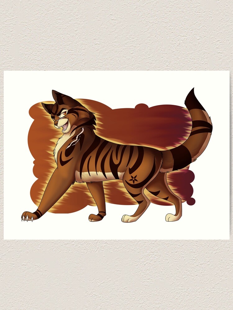 Tigerkralle Tigerstern Krieger Des Donnerclans Anfuhrer Des Schattenclans Kunstdruck Von Dragonightdraws Redbubble