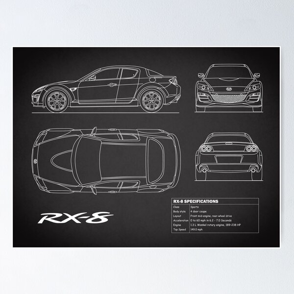 Item preview, RX-8 Blueprint In Black designed and sold by rogue-design.