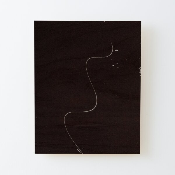 0238 - Brush and Ink - Abstract Tails 017 Wood Mounted Print