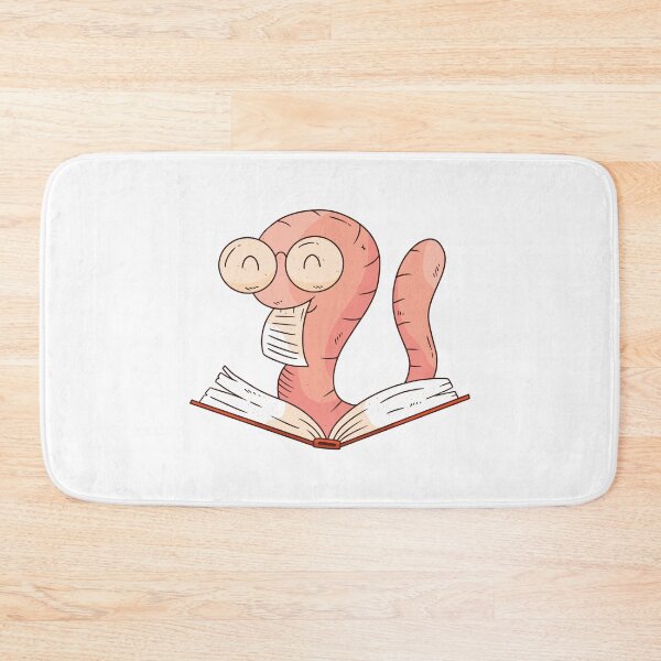 Item preview, cute cartoon bookworm designed and sold by DerSenat.