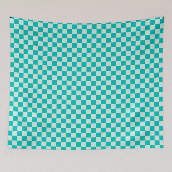 Item preview, Aqua Blue Checkers designed and sold by maddiesartworks.