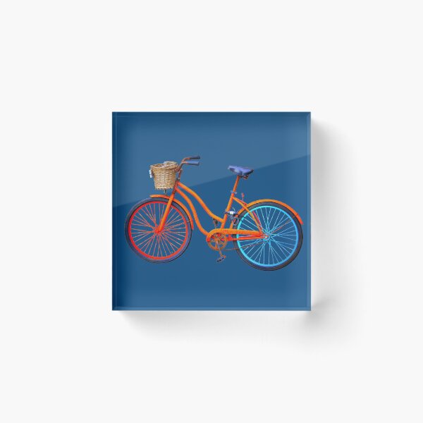 Item preview, Old icelandic bicycle on snorkel blue background designed and sold by AHELENE.