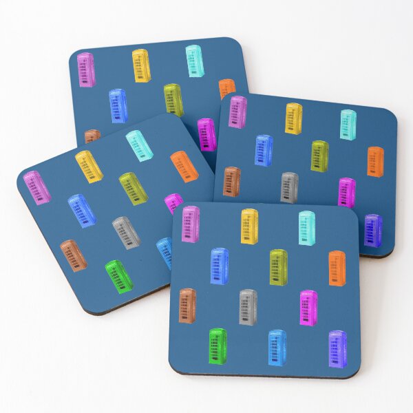 Item preview, Phone booth on snorkel blue background designed and sold by AHELENE.