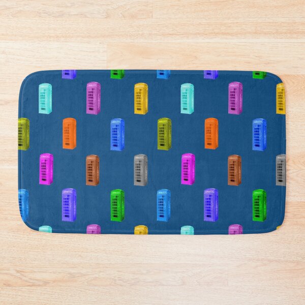 Item preview, Phone booth on snorkel blue background designed and sold by AHELENE.