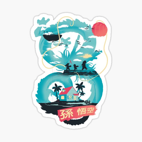 Paysage de dragon Sticker