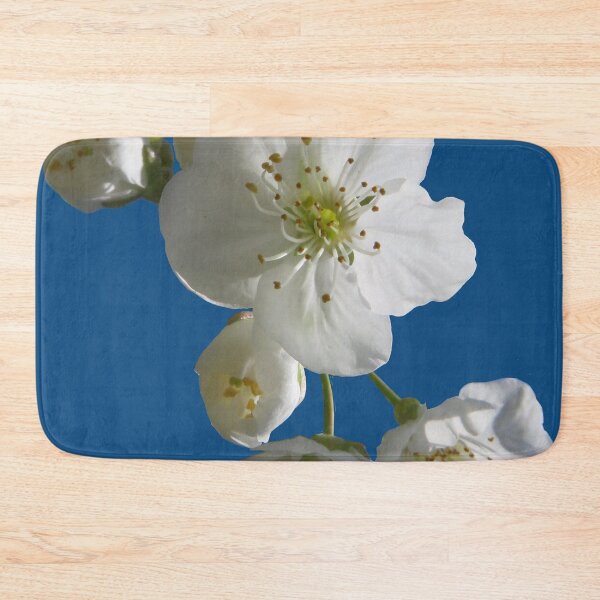 Item preview, cherries in blosssom on snorkel blue designed and sold by AHELENE.