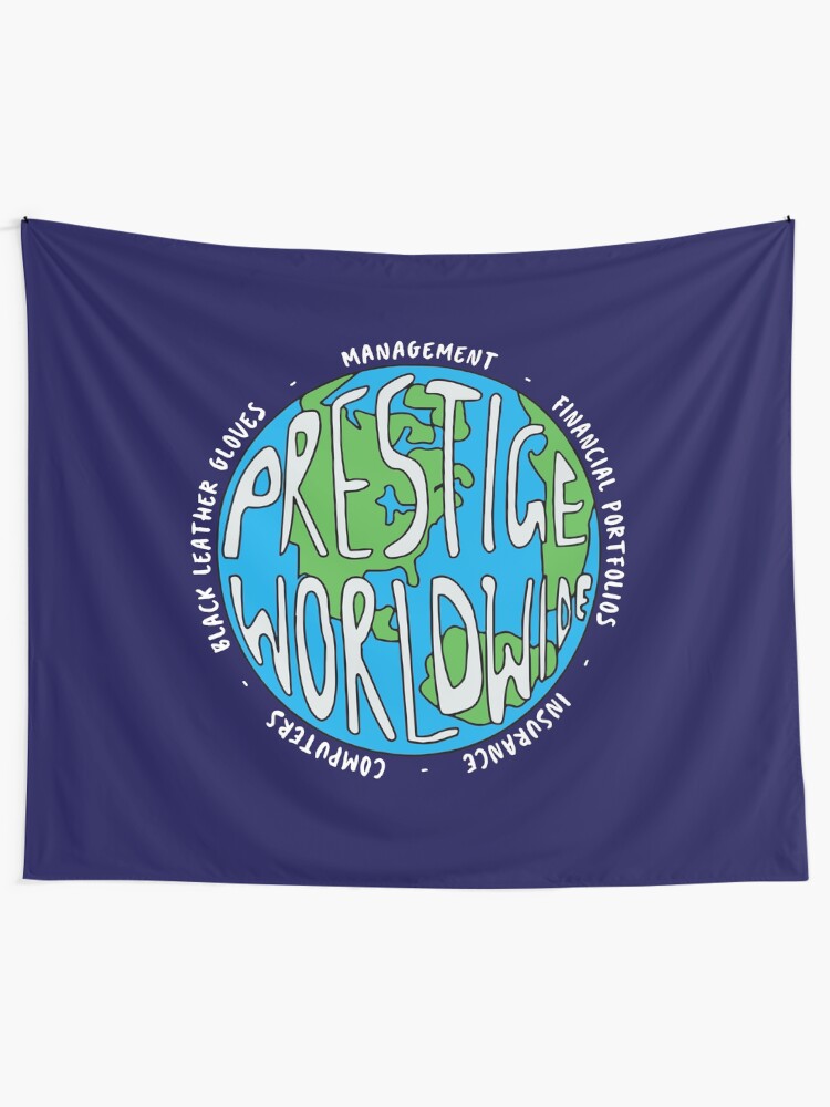 Alternate view of Prestige Worldwide Enterprise, The First Word In Entertainment, Step Brothers Original Design for Wall Art, Prints, Posters, Men, Women, Youth Tapestry