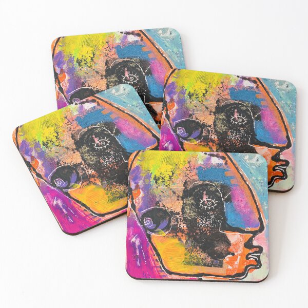 Item preview, Neo-expressionism, art brut, spontaneous art, black and Colors, free figuration designed and sold by dugardeyn.