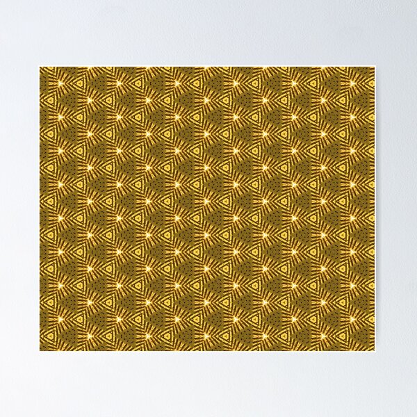 Item preview, Abstract patterns triangles in golden formless lyrical abstraction by Code03 designed and sold by Code03.