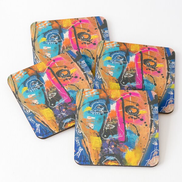 Item preview, Neo-expressionism, brut art, spontaneous art, black and colors, free figuration designed and sold by dugardeyn.