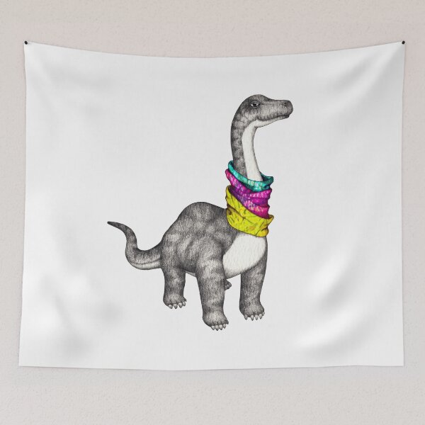 Item preview, Snuggly Diplodocus in Winter designed and sold by Perrin Le Feuvre.