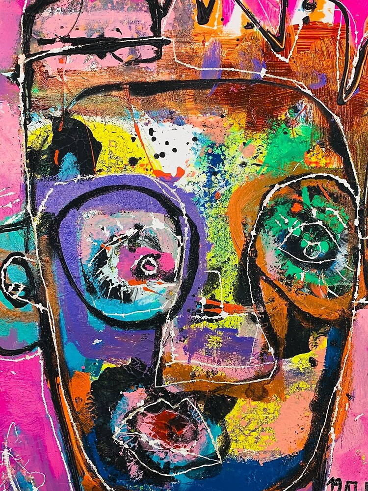 Neoexpressionism, art brut, spontaneous art, black and Colors, free figuration by dugardeyn