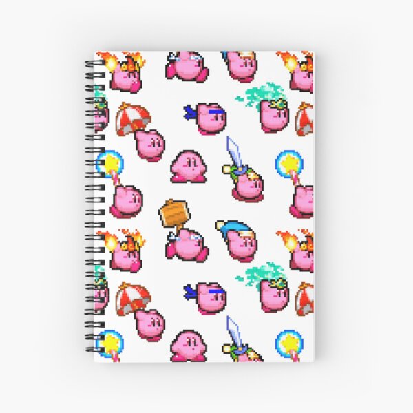 retro kirby pattern Spiral Notebook