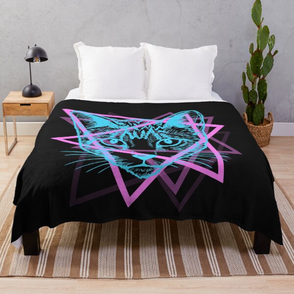 Item preview, Psychedelic Rave Cat Abstract Vaporwave Gift designed and sold by VaporwaveAnime.