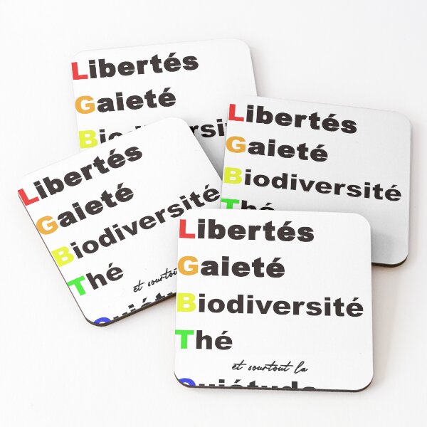 Item preview, I love LGBTQ (Freedom, Cheerfulness, Biodiversity, Tea and Quietness) designed and sold by GILLINUX.