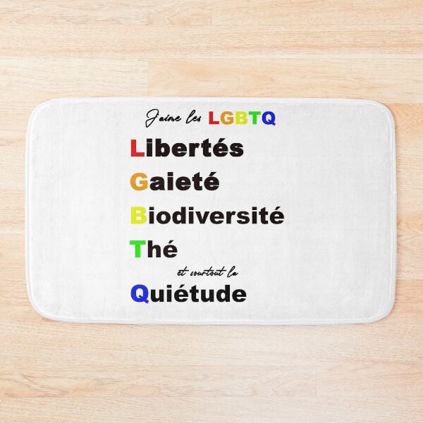 Item preview, I love LGBTQ (Freedom, Cheerfulness, Biodiversity, Tea and Quietness) designed and sold by GILLINUX.