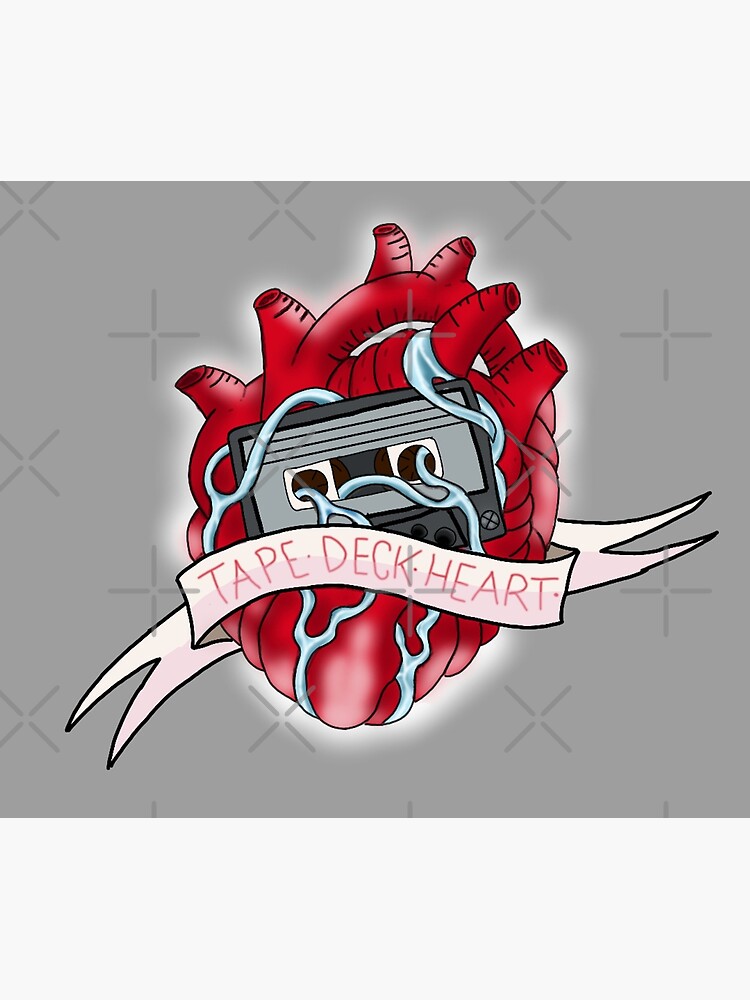 "Tape.Deck.Heart Graphic" Framed Art Print for Sale by DesignsBySaxton