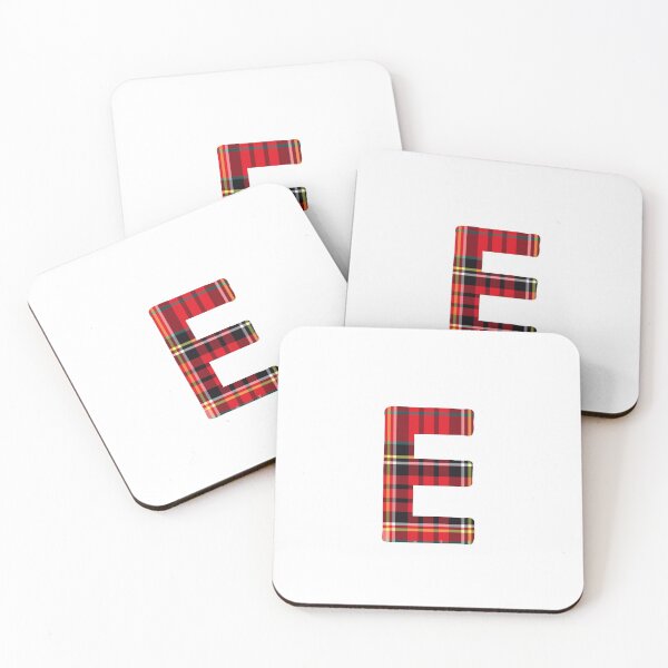 Item preview, Red Plaid E designed and sold by Yviemakes.
