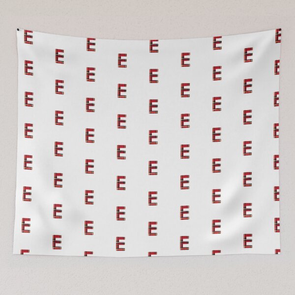 Item preview, Red Plaid E designed and sold by Yviemakes.