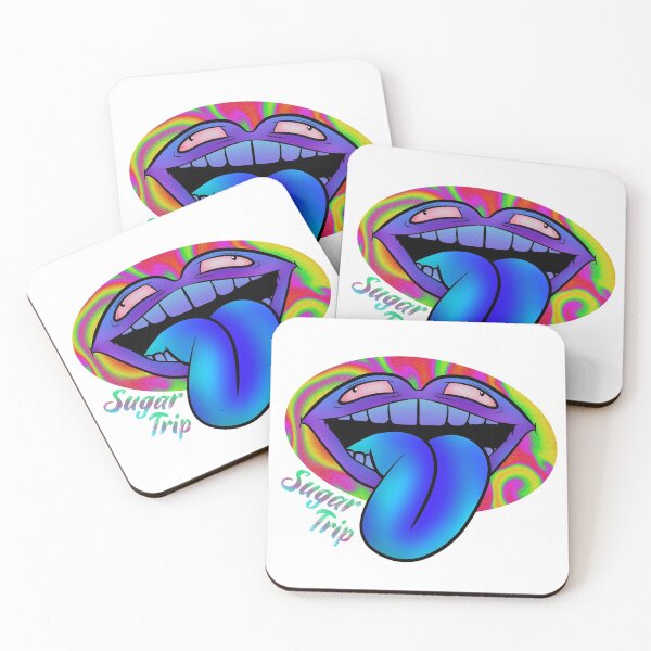 Item preview, Sugar Trip Sherbet Tongue Sticker designed and sold by CreepyKretins..