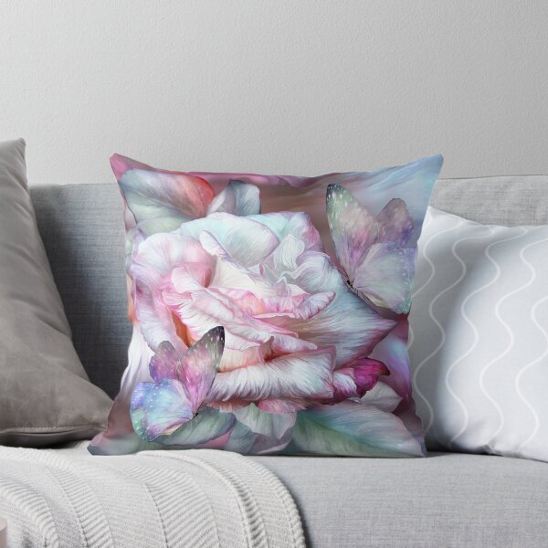 Item preview, Pastel Rose And Butterflies designed and sold by Carol  Cavalaris.