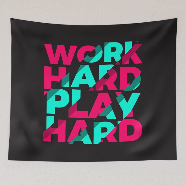Item preview, Work Hard Play Hard - Quote designed and sold by Elvira Clement.