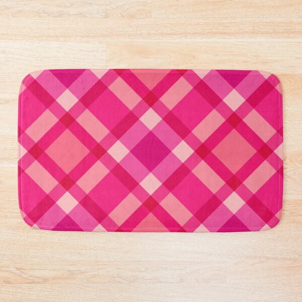 Item preview, Mid-Century Modern Plaid, Fuchsia Pink & Coral Red designed and sold by Marymarice.
