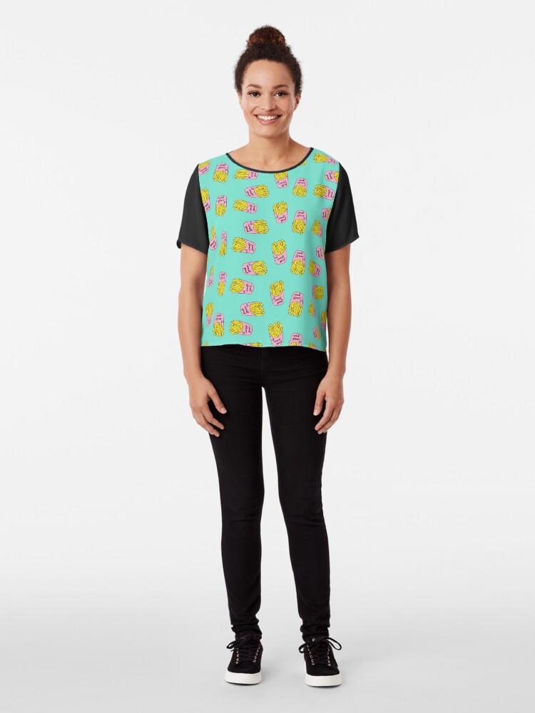 Alternate view of National French Fries Day Chiffon Top
