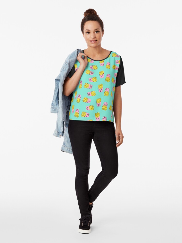 Alternate view of National French Fries Day Chiffon Top