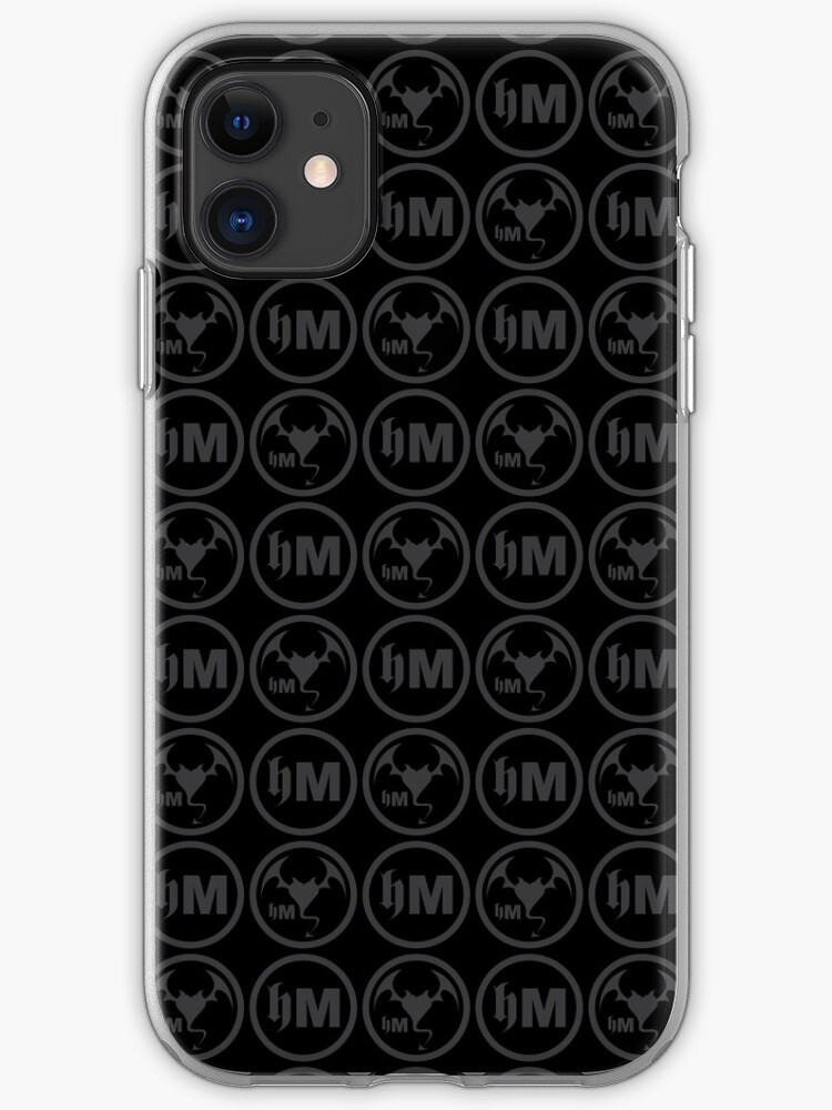 Thumbnail 1 of 5, iPhone Case, Hollywood Monsters Pattern - DARK GREY designed and sold by bzyrq.