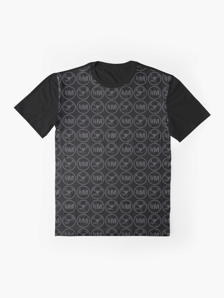 Thumbnail 4 of 5, Graphic T-Shirt, Hollywood Monsters Pattern - DARK GREY designed and sold by bzyrq.