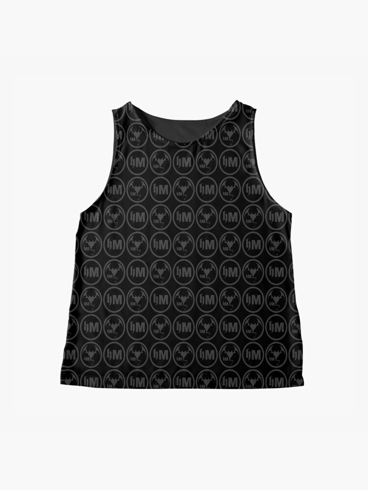 Thumbnail 4 of 6, Sleeveless Top, Hollywood Monsters Pattern - DARK GREY designed and sold by bzyrq.