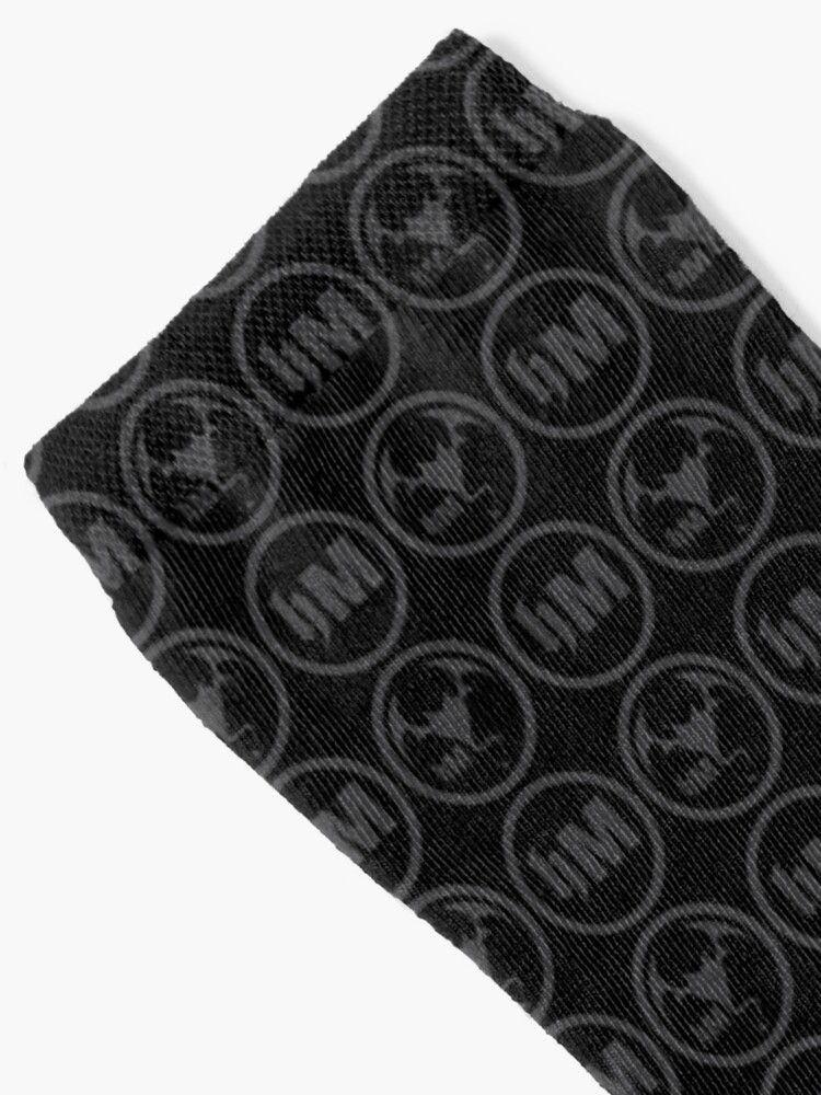 Thumbnail 2 of 5, Socks, Hollywood Monsters Pattern - DARK GREY designed and sold by bzyrq.