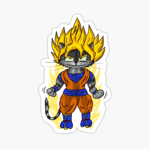 Chat Super Sayen Sticker