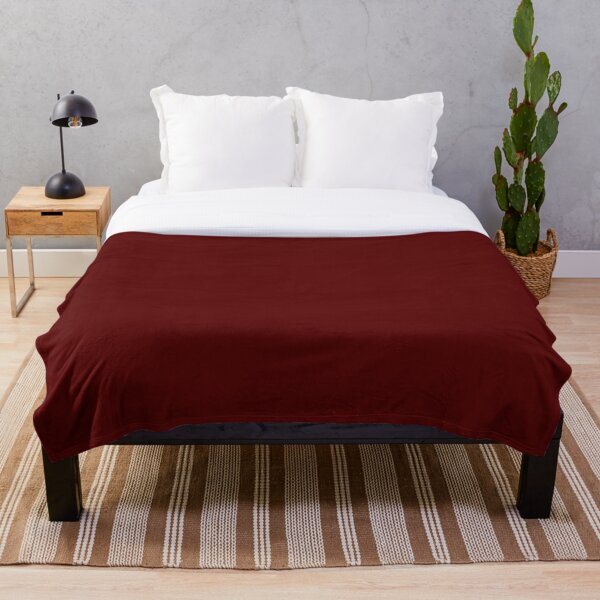 Dark Red Throw Blanket