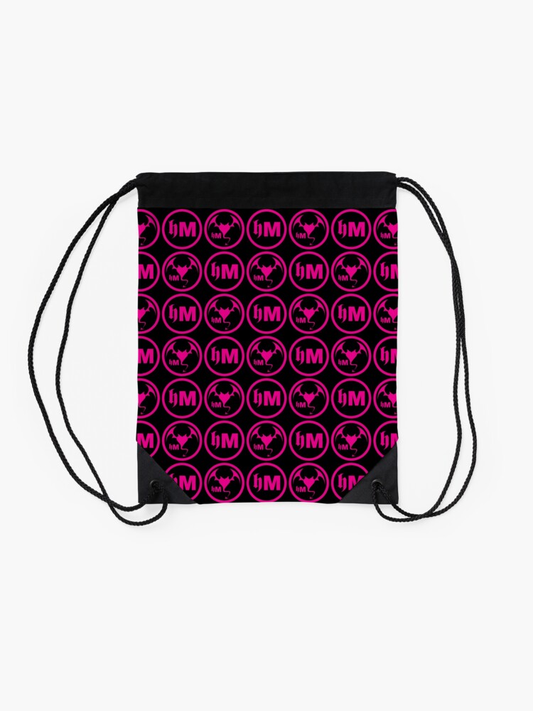 Thumbnail 2 of 3, Drawstring Bag, Hollywood Monsters Pattern - PINK designed and sold by bzyrq.