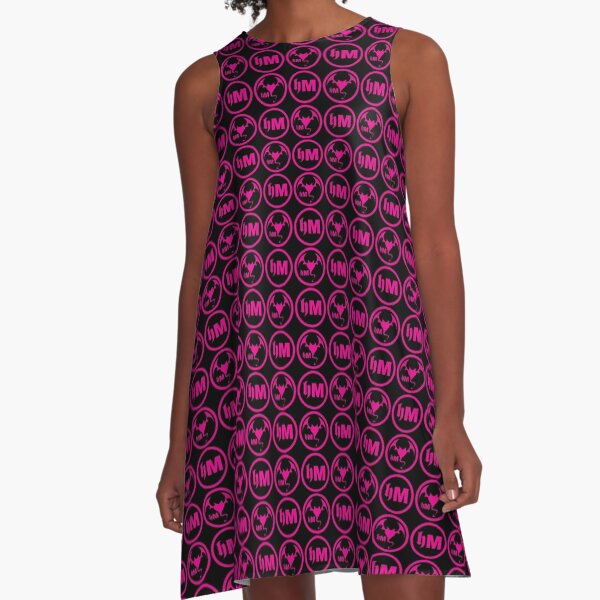 Hollywood Monsters Pattern - PINK A-Line Dress