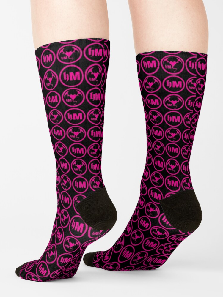Alternate view of Hollywood Monsters Pattern - PINK Socks
