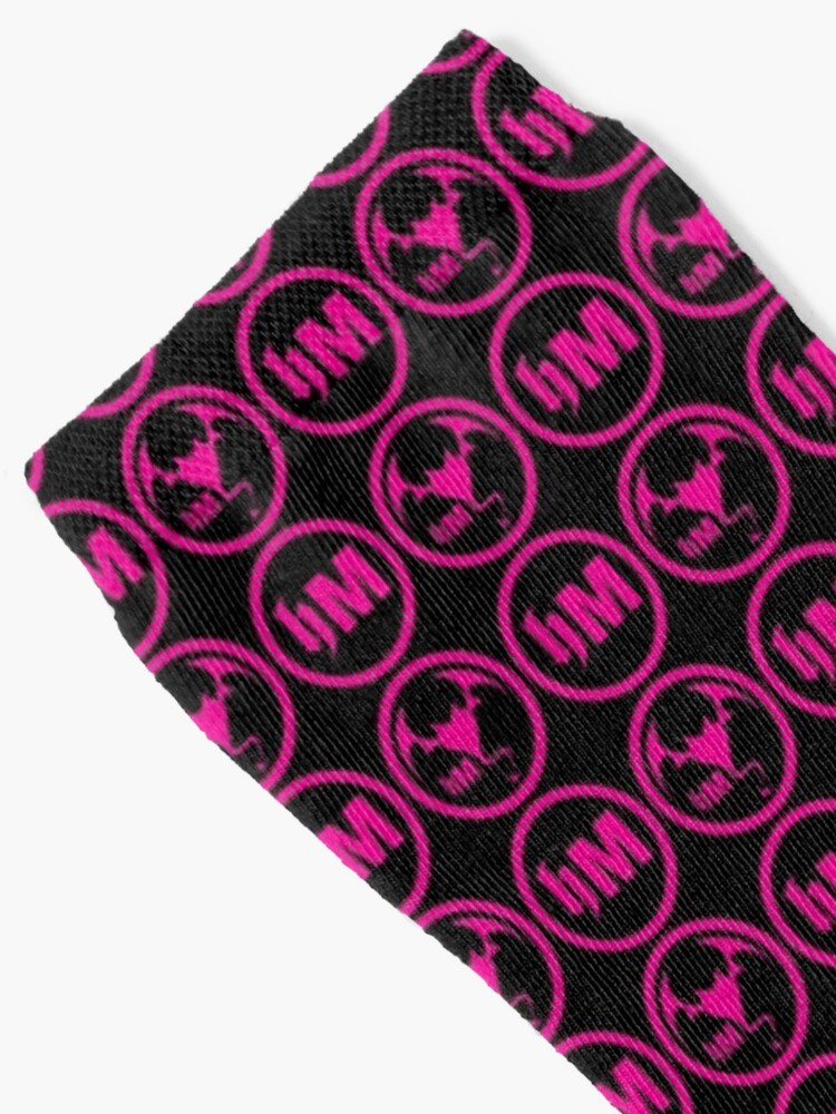 Alternate view of Hollywood Monsters Pattern - PINK Socks