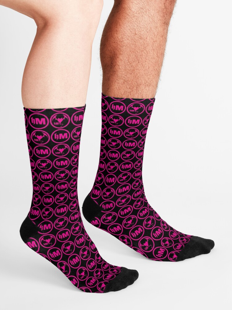 Alternate view of Hollywood Monsters Pattern - PINK Socks