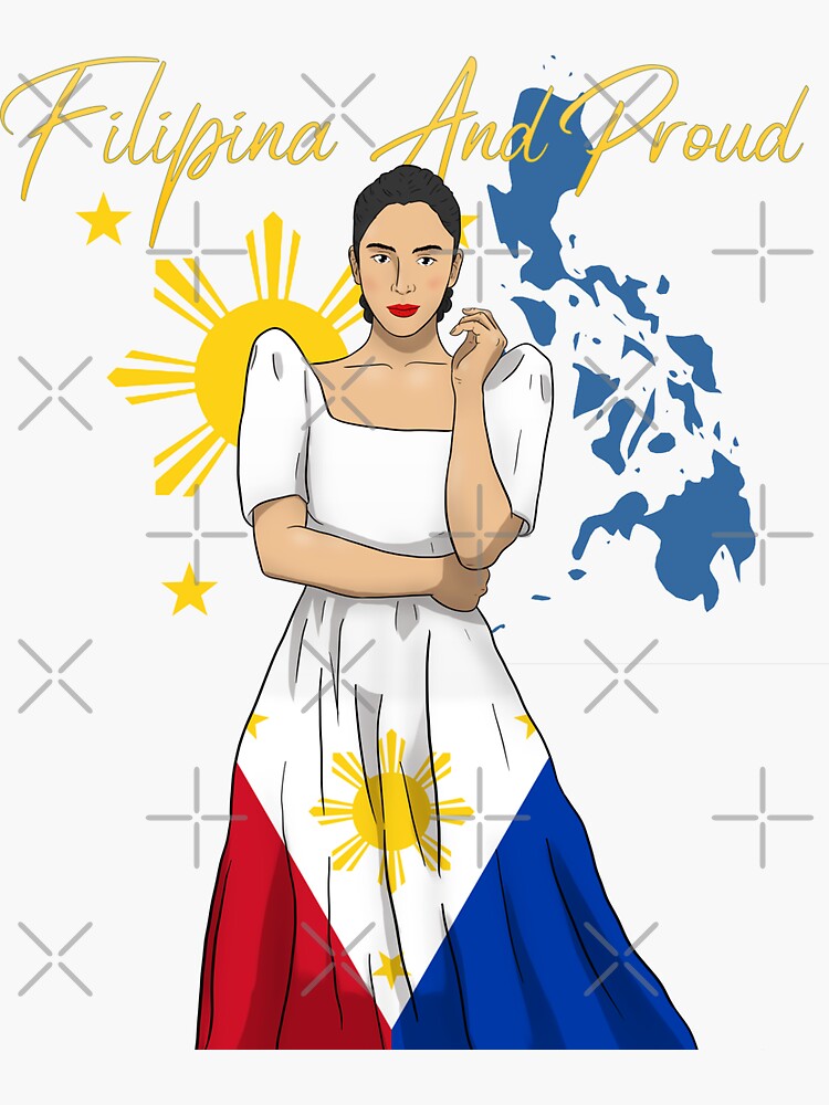 Philippines Pinay Filipina Pride Proud Islands Flag I T Idea Sticker By Nambomiyagi Redbubble 