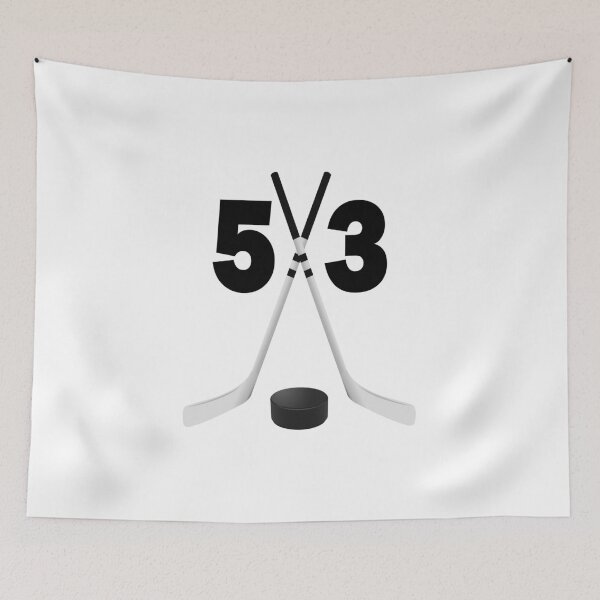 Item preview, Hockey number 53 - fifty three with sticks and disc designed and sold by AllShirts21.