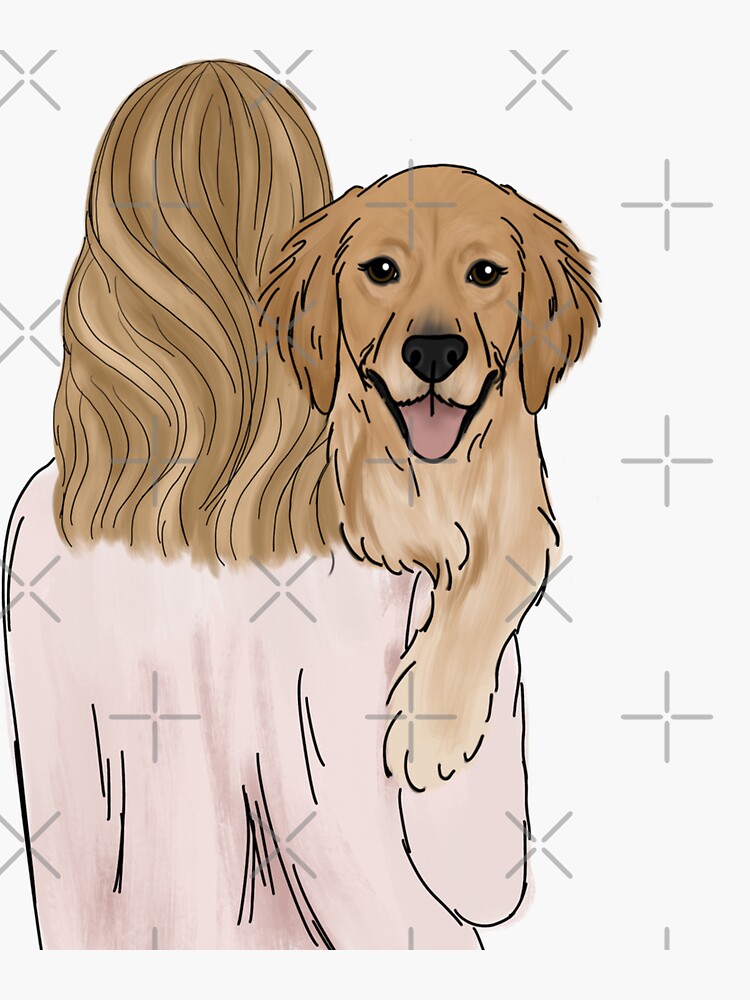 Thumbnail 3 of 3, Sticker, Golden Retriever Dog Mom designed and sold by ktscanvases.