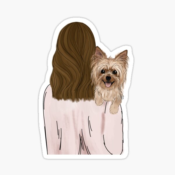 Yorkie Dog Mom Sticker