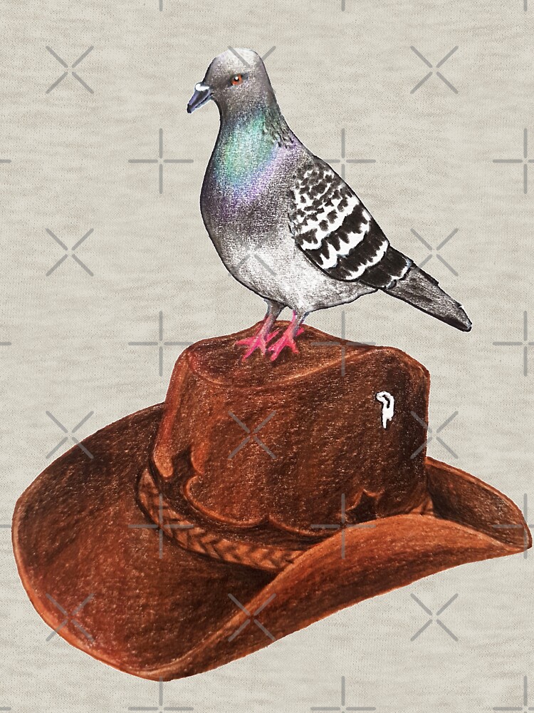Cluck Norris - pigeon with cowboy hat by EmilyBickell