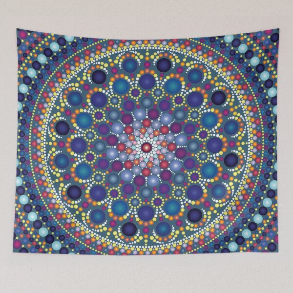 Item preview, Ajna_Colorful mandala inspired on the third eye chakra designed and sold by mandalaspot.