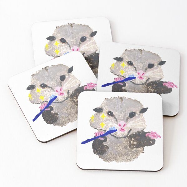 Item preview, Don't Forget to Brush Your Teeth! Opossum designed and sold by Punkylynne.