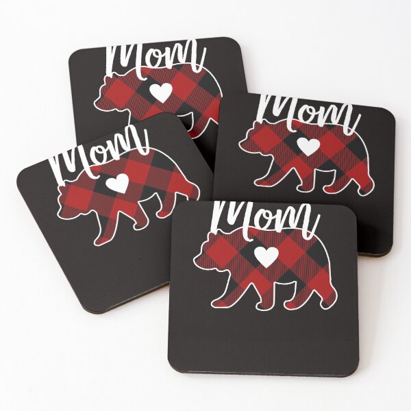 Item preview, Mom Bear Buffalo Plaid Design designed and sold by Tetete.