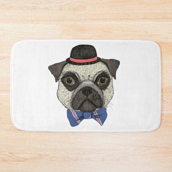 Item preview, Pug in a bowler hat designed and sold by Jess Parker.